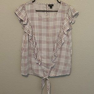 A.N.A Tie front top with Ruffles (XS) Extra Small
